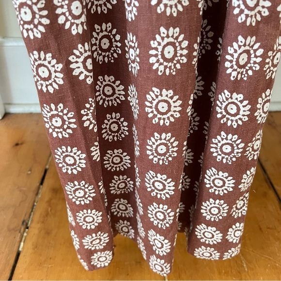 NWT Urban Outfitters Ecote Lovas
Linen Brown Patterned Strappy
Back Jumpsuit - Picture 7 of 15